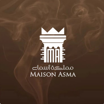 Maison Asma perfume logo with elegant smoke background for Maison Asma perfume review article
