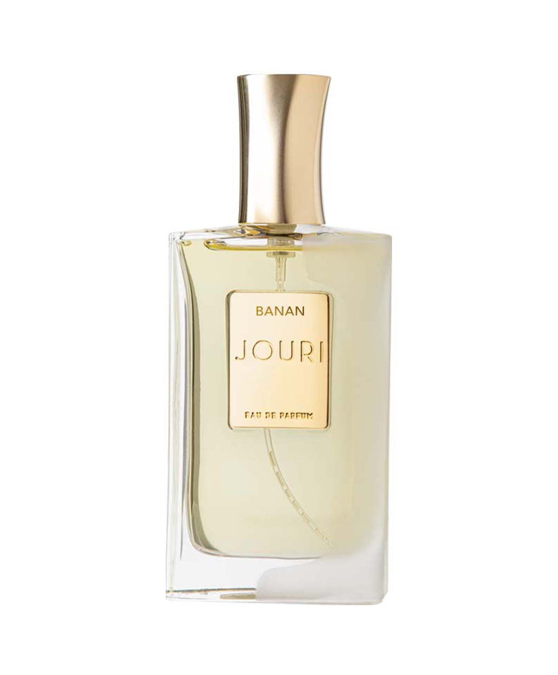 Jouri Banan EDP 50ml Dubai perfume bottle with gold cap and elegant clear glass design
