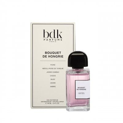 BDK Parfums Bouquet De Hongrie 100ml perfume bottle with light pink fragrance and white packaging box