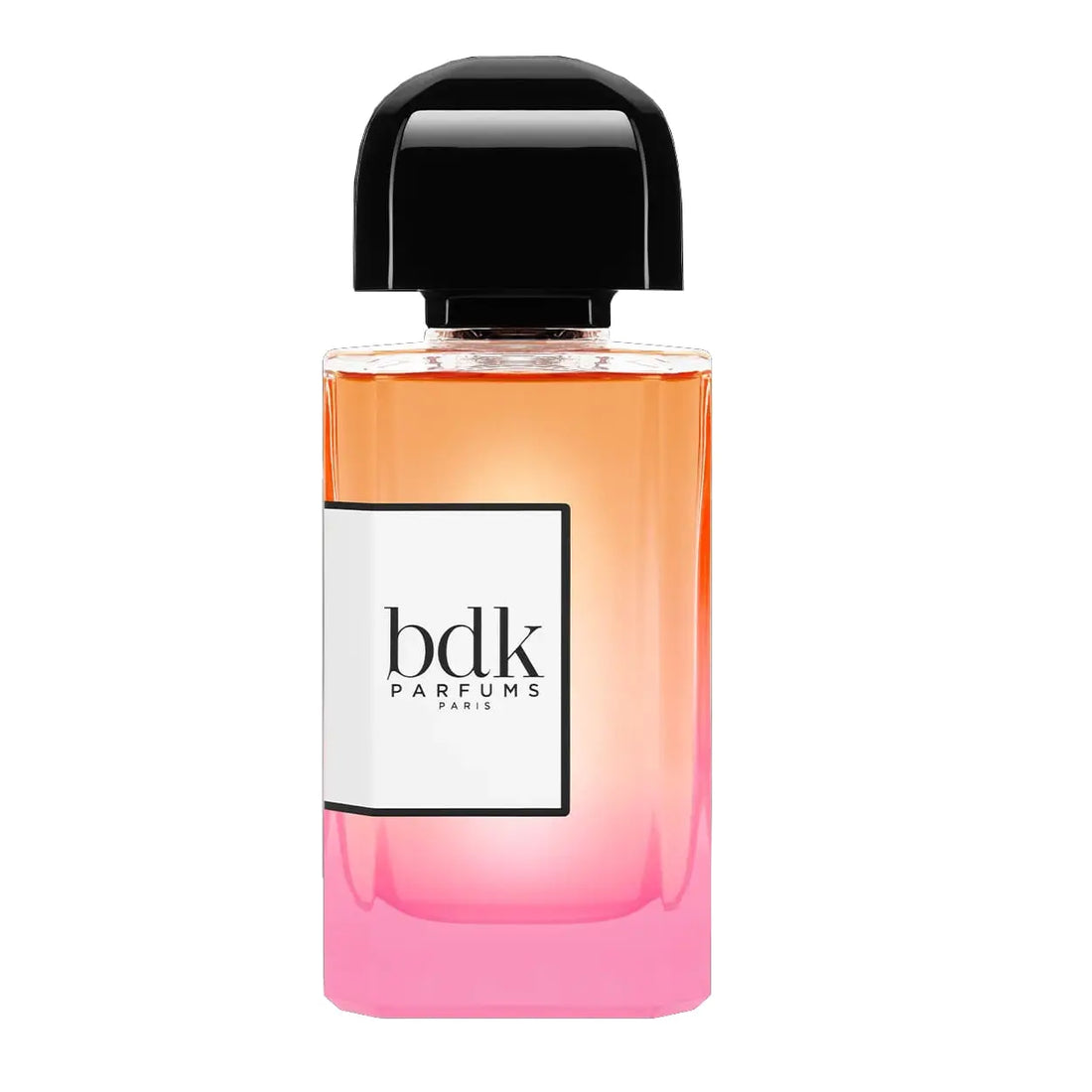 BDK Parfums Impadia Eau de Parfum bottle with gradient pink and orange glass and black cap