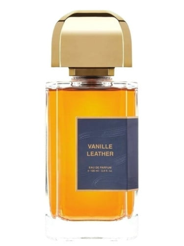 BDK Parfums Vanille Leather Eau de Parfum bottle with amber liquid and gold cap