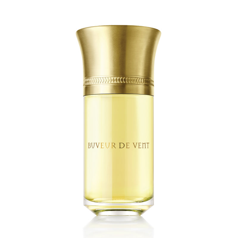 Liquides Imaginaires Buveur de Vent perfume bottle with gold cap and light yellow fragrance