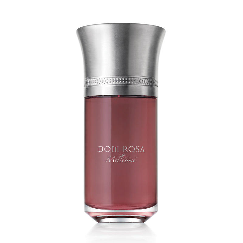 Dom Rosa Millésimé perfume by Liquides Imaginaires in a sleek pink bottle with silver cap