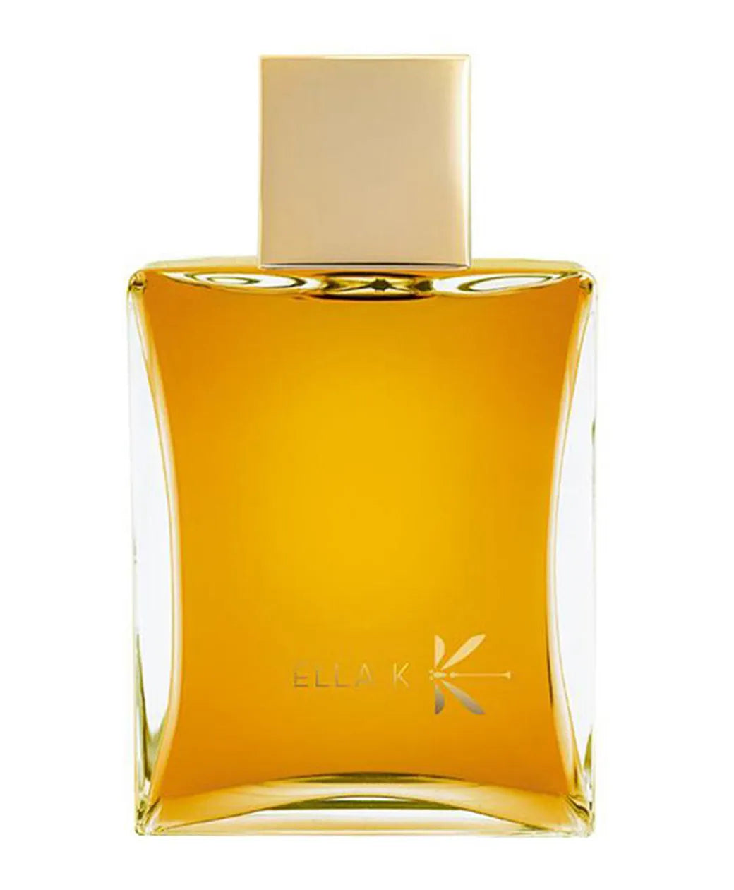 KHAMSIN niche perfume by ELLA K in amber glass bottle with gold cap and decorative white gold box