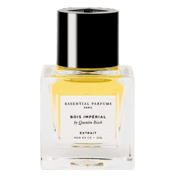 Essential Parfums Paris Bois Imperial Extrait De Parfum 30ml bottle with black cap and yellow fragrance
