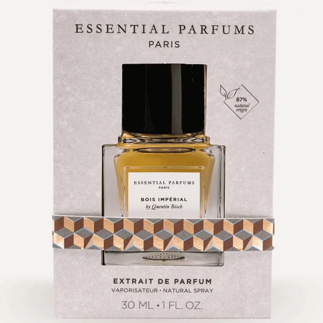 Essential Parfums Paris Bois Imperial Extrait De Parfum 30ml natural spray bottle in packaging