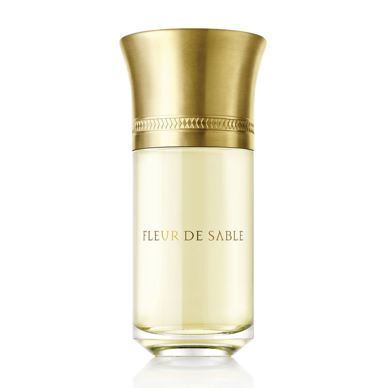 Liquides Imaginaires Fleur de Sable perfume 100ml bottle with gold cap and clear glass container