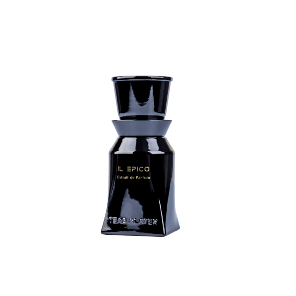 Teab Alater IL EPICO perfume black sleek bottle with gold text and modern design