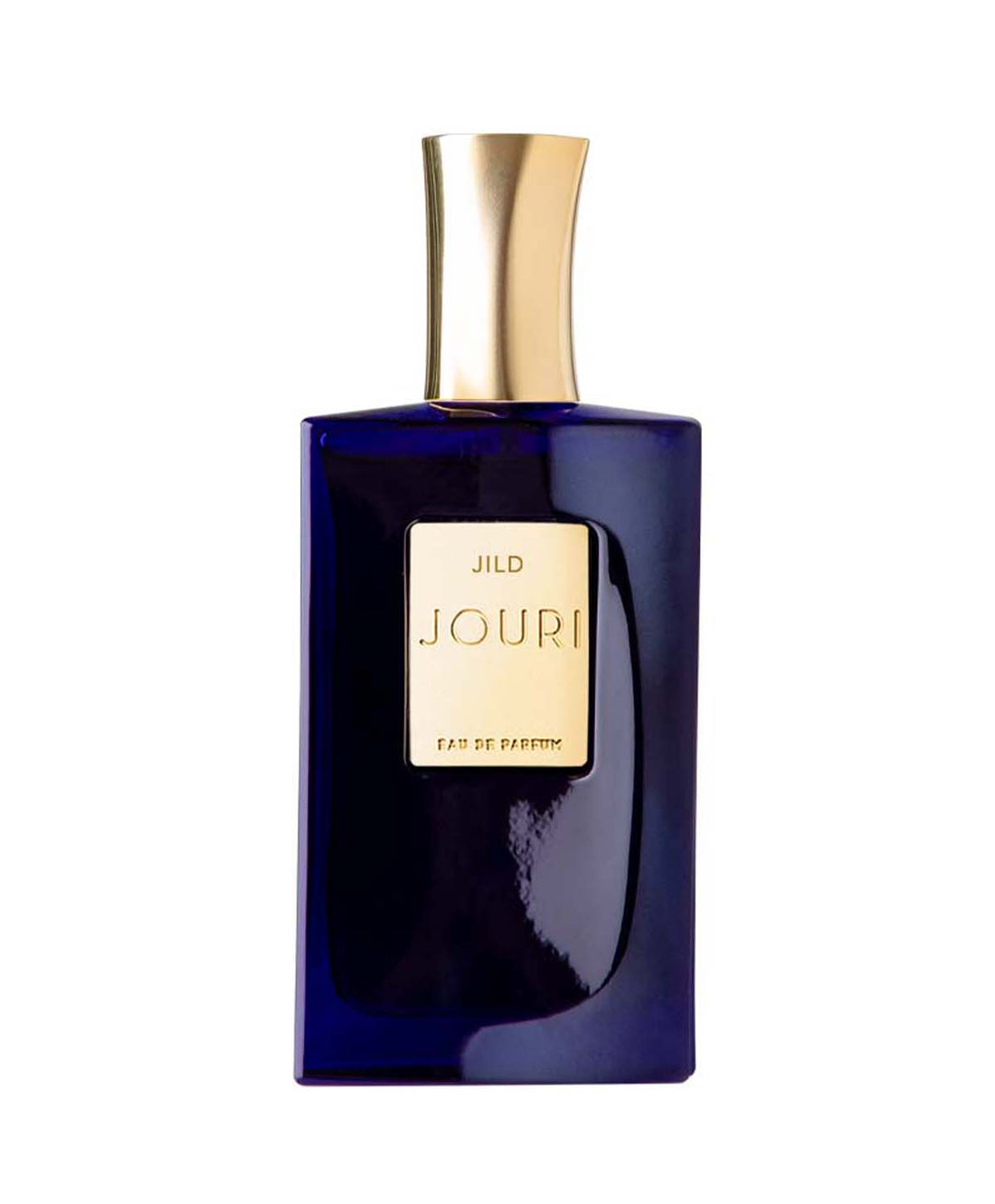 Jouri Jild EDP 50ml perfume with dark blue bottle and gold cap elegant design