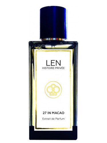 LEN FRAGRANCES 27 in Macao perfume bottle with black cap and elegant white label