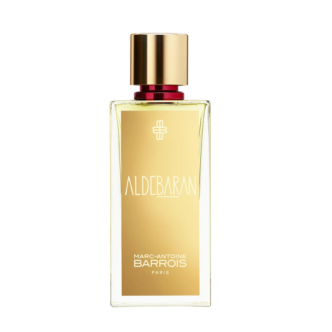 Marc-Antoine Barrois Aldebaran eau de parfum 100ml in a clear rectangular bottle with gold label and cap