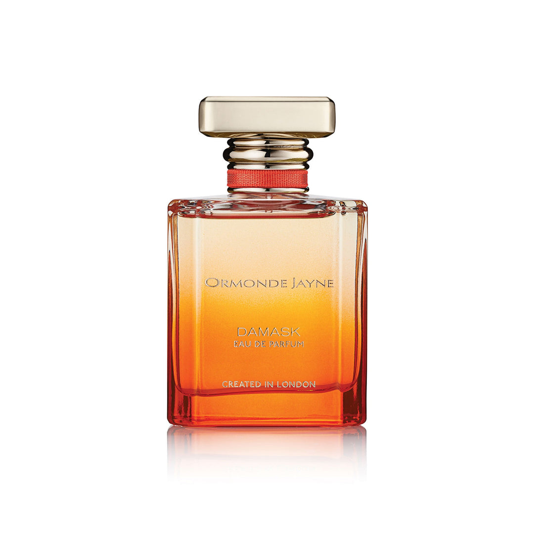 Ormonde Jayne Damask Eau De Parfum 50ml bottle with gradient amber glass and gold cap