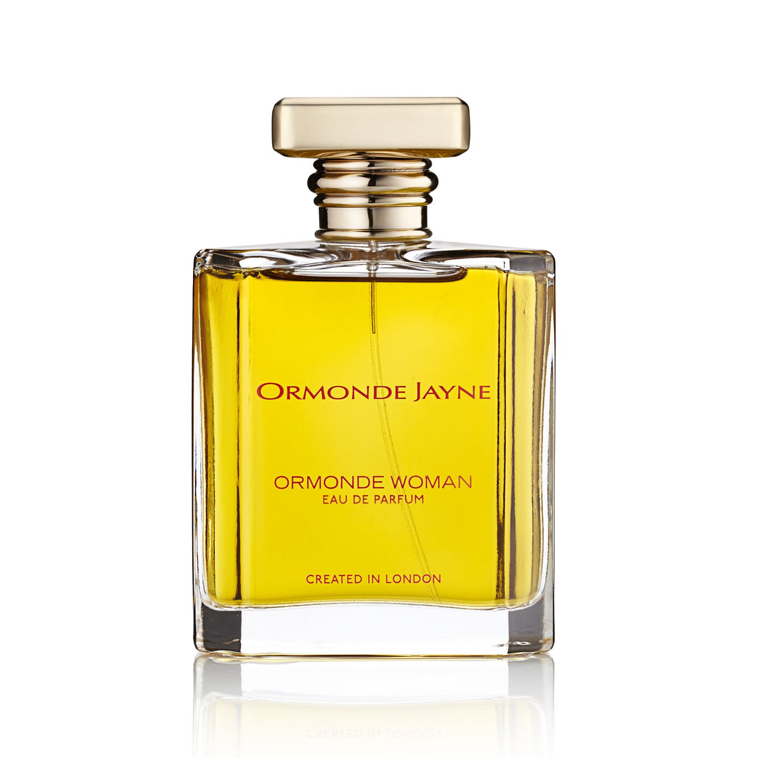 Ormonde Woman perfume 120ml by Ormonde Jayne in a clear rectangular glass bottle with gold cap
