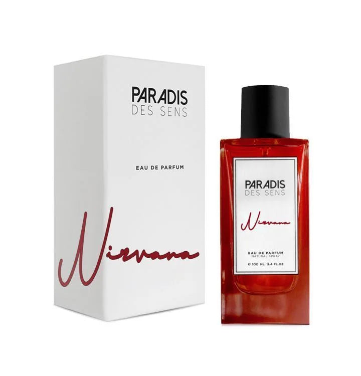 Paradis des Sens Nirvana perfume bottle and white box Eau de Parfum Paradis Des Sens Nirvana review