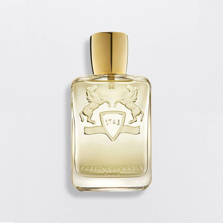 Parfums De Marly Darley EDP 125ml perfume bottle with gold cap and embossed logo design