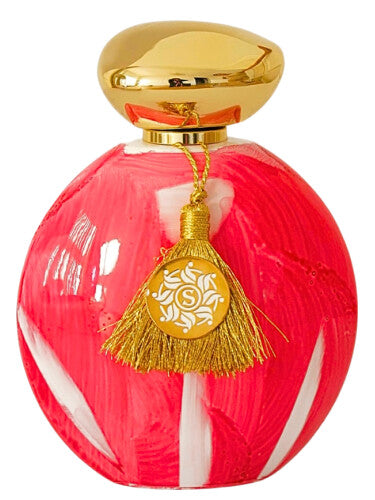 Soul of Mine red and gold bottle of PASSION perfume niche fragrance with decorative tassel
