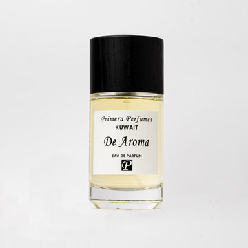 Primera Perfumes De Aroma eau de parfum 100ml bottle with black cap and clear glass