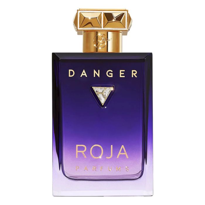 Roja Parfums Danger Pour Femme Perfume with Elegant Purple Bottle and Gold Accents