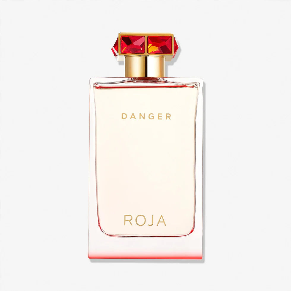 Roja Parfums Danger Pour Femme Perfume Bottle with Elegant Design and Distinctive Red Cap
