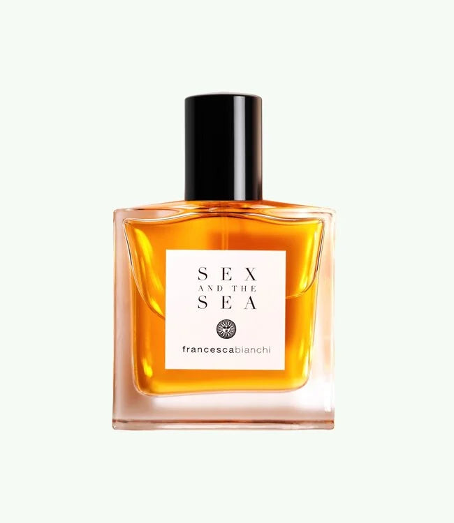 Francesca Bianchi Sex and the Sea Extrait de Parfum in a clear bottle with a black cap