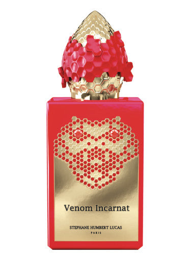 Venom Incarnat perfume by Stéphane Humbert Lucas in a striking red bottle with unique design