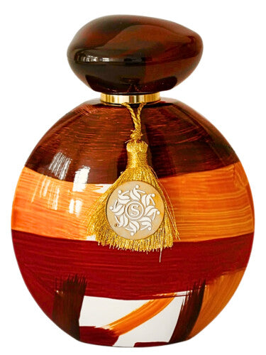 Soul of Mine stunning perfume for women in decorative round amber and red bottle with golden tassel