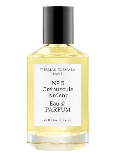 Thomas Kosmala No 3 perfume Eau de Parfum with yellow liquid in clear glass bottle and black cap