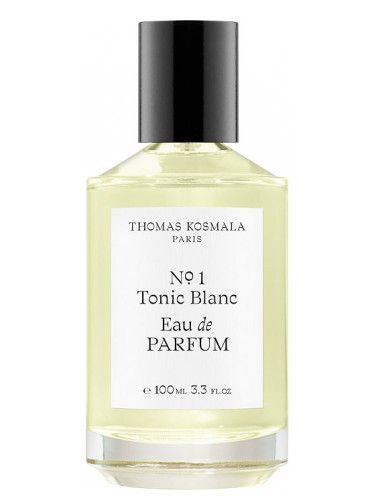 Thomas Kosmala No.1 Tonic Blanc perfume clear glass bottle with black cap and white label