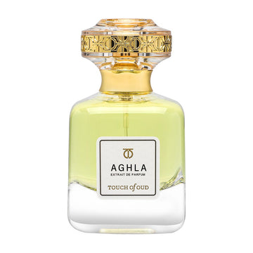 Touch Of Oud Aghla Extrait de Parfum 80ml luxury perfume bottle with gold accents