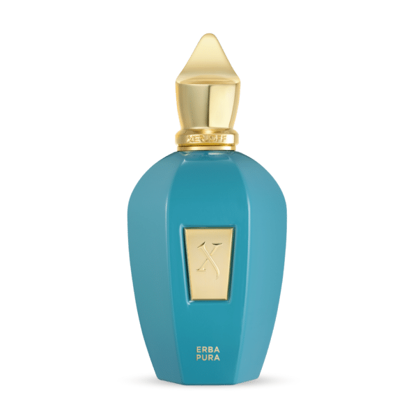 Xerjoff Erba Pura 100ml Eau De Parfum blue bottle with gold cap and logo