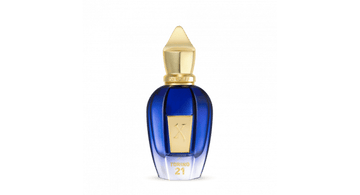 Xerjoff perfume Dubai Torino 21 in a luxurious blue and gold bottle