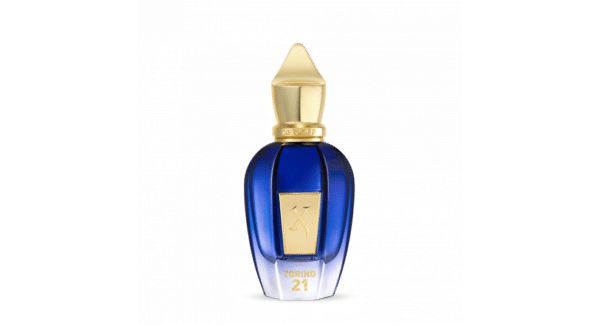 Xerjoff perfume Dubai Torino 21 in a luxurious blue and gold bottle