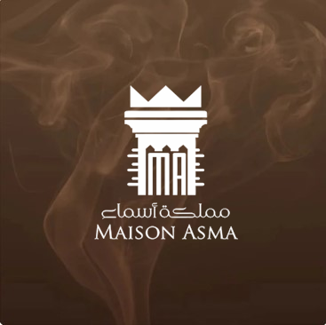 Maison Asma perfume logo with elegant smoke background for Maison Asma perfume review article