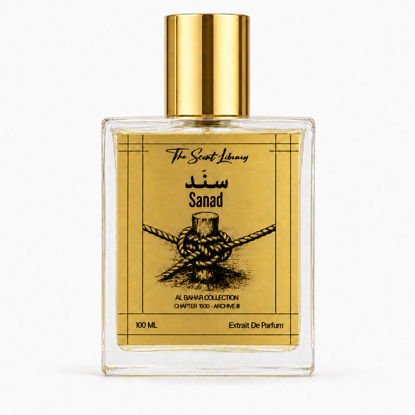 Sanad by The Scent Library — woody leather musk perfume, a tribute to loyalty at sea