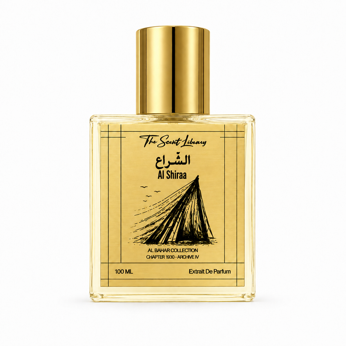 Al Shiraa by The Scent Library — fresh marine woods perfume inspired by the dhow sail