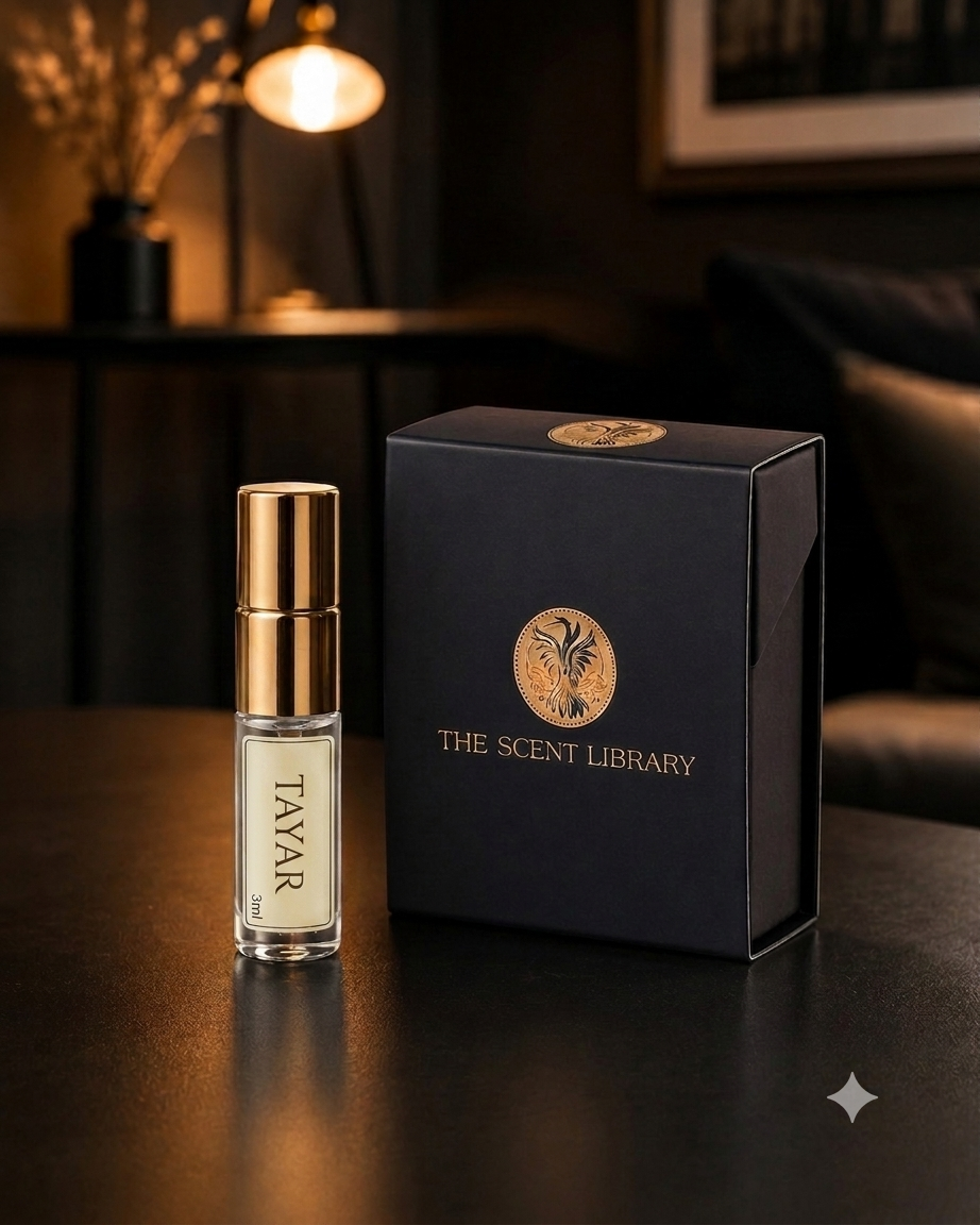 Tayar 3ml sample vial by The Scent Library — fruity Emirati niche perfume