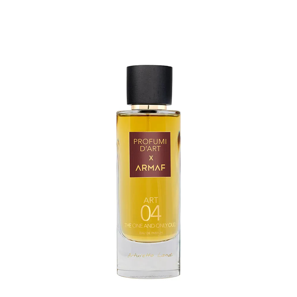 ARMAF ART 04 Only Oud Eau de Parfum bottle and black packaging with red and gold labeling