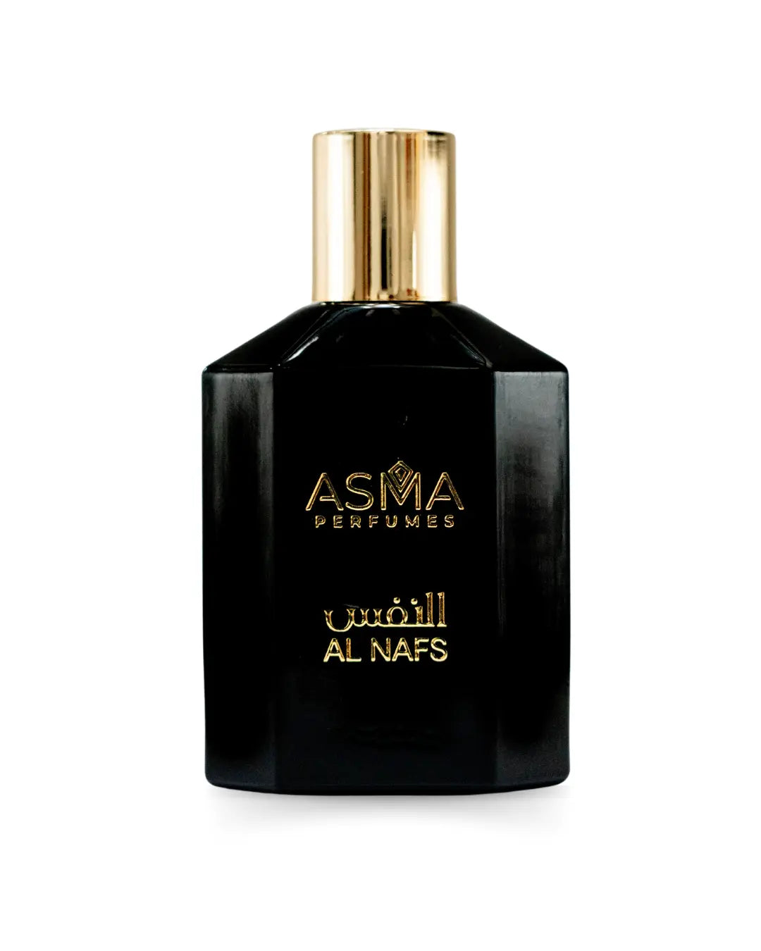 Maison Asma Al Nafs luxury perfume in a sleek black bottle with gold accents
