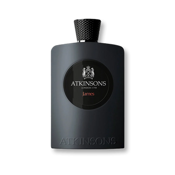 Atkinsons James Eau de Parfum 100ml black elegant bottle with textured cap and embossed logo