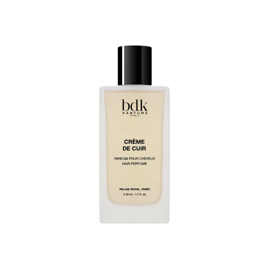 BDK Parfums Crème de Cuir scented hair mist in frosted glass bottle with black cap