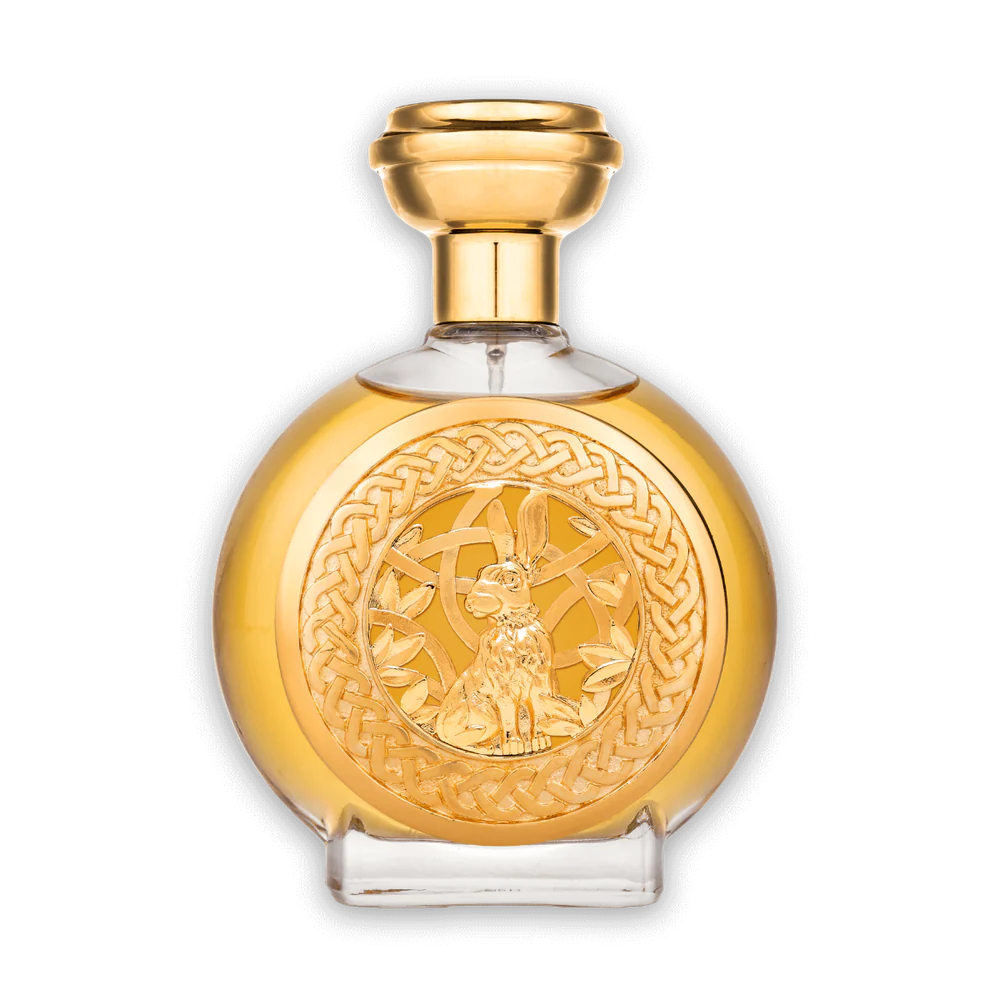 Boadicea the Victorious Hasu perfume in a beautifully designed bottle with an engraved rabbit motif