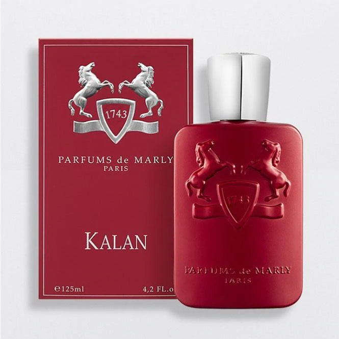 Buy Parfums de Marly Kalan 125ml red perfume bottle with silver cap and matching box