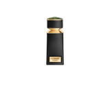Bvlgari Le Gemme Falkar perfume bottle with black and gold design and green gemstone cap