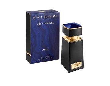 Bvlgari Le Gemme Gyan Eau De Parfum bottle and packaging in elegant black and blue design