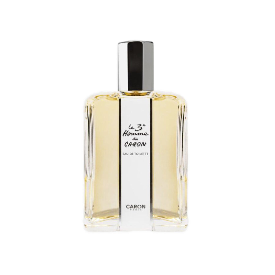 Caron Le 3ème Homme De Caron perfume Eau de Toilette in a clear glass bottle with silver cap