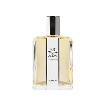 Caron Le 3ème Homme De Caron perfume Eau de Toilette in a clear glass bottle with silver cap