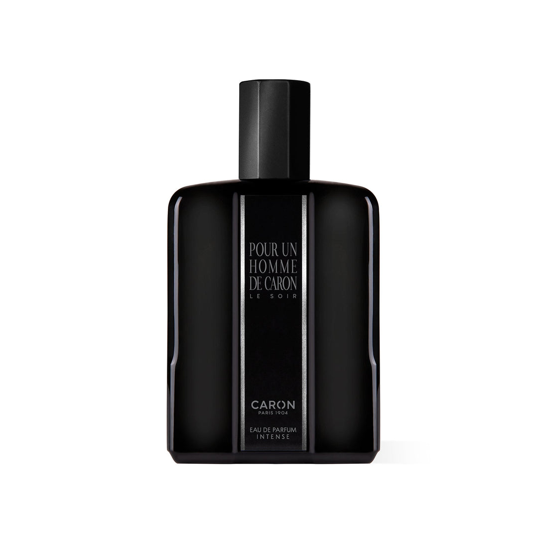Caron Pour Un Homme de Caron Le Soir black perfume bottle with sleek design