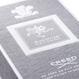 Close-up of Creed Aventus Cologne 100ml box with embossed logo and textured packaging design