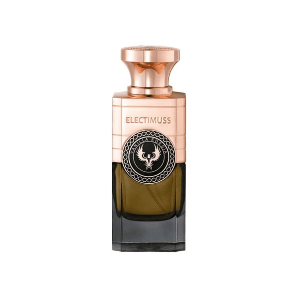 ELECTMUSS Electimuss Vanilla Edesia perfume bottle with gold and black design