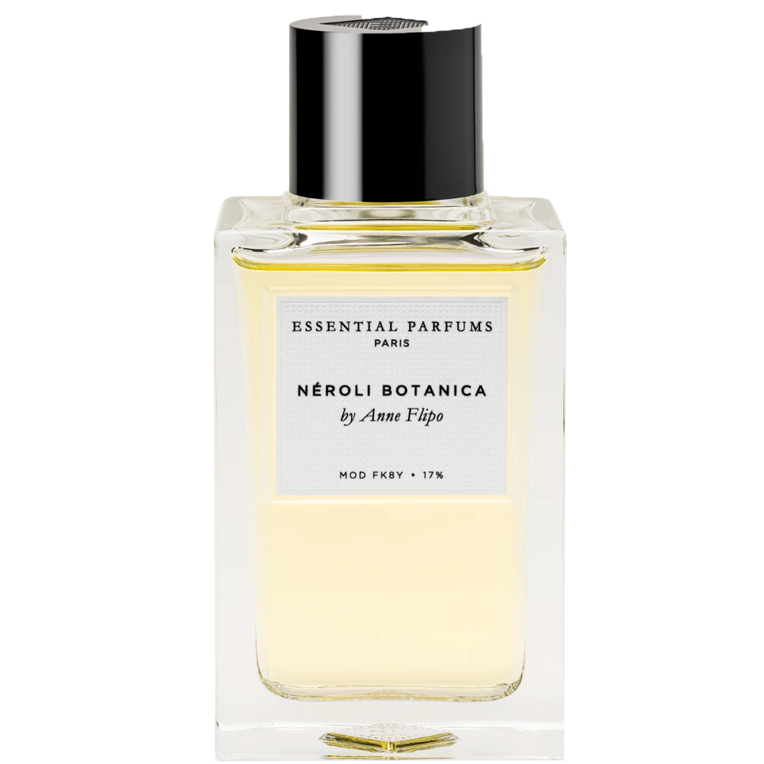 Essential Parfums Neroli Botanica 100ml perfume bottle with clear glass and black cap